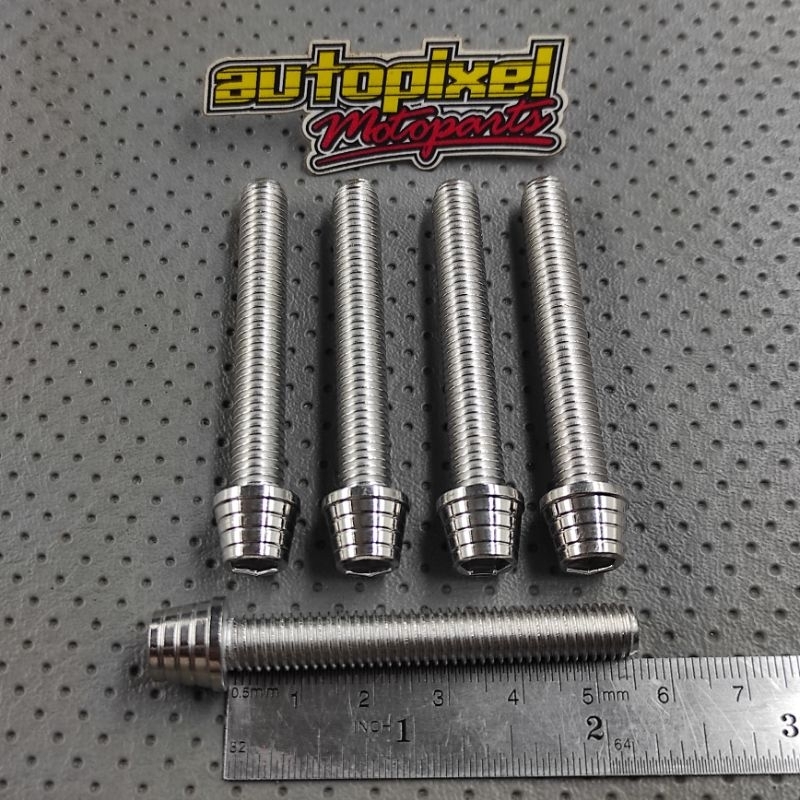 สกรูน๊อต Probolt เกลียว 12 ยาว 5.5 ซม. สกรูสแตนเลส bolt m8x55 heng thailand