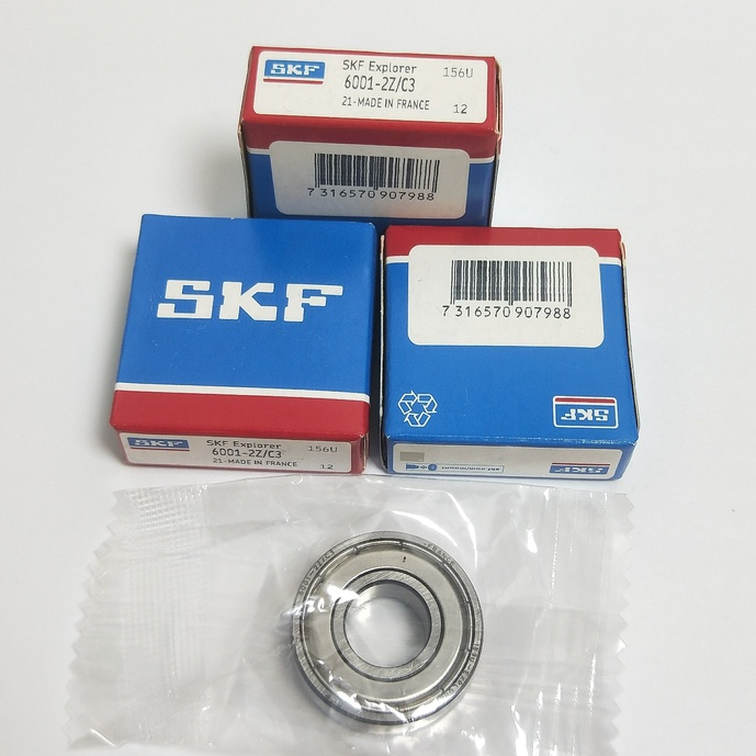 แบริ่ง 6001ZZ C3 SKF ฝาครอบเหล็ก 6001 ZZ 2Z