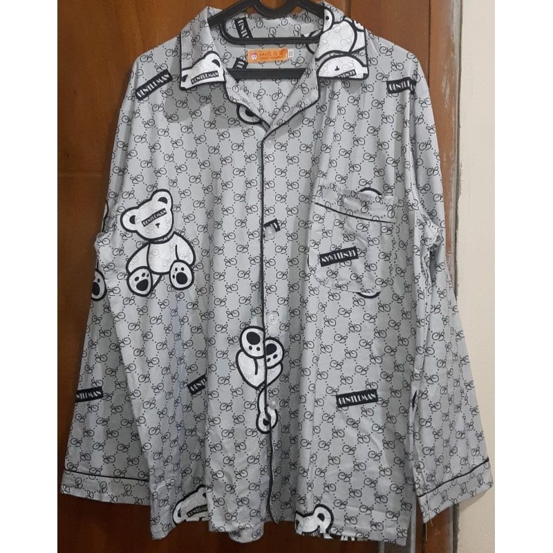 ชุดนอนพรีเมี่ยม PP Bear ชุดนอนสีเทา