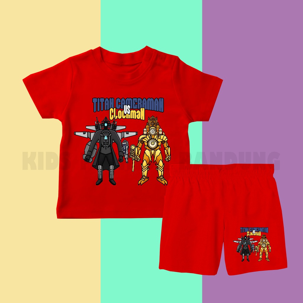 Titan CAMERAMAN VS TITAN CLOCK MAN ชุดเด็กวัสดุพรีเมี่ยม