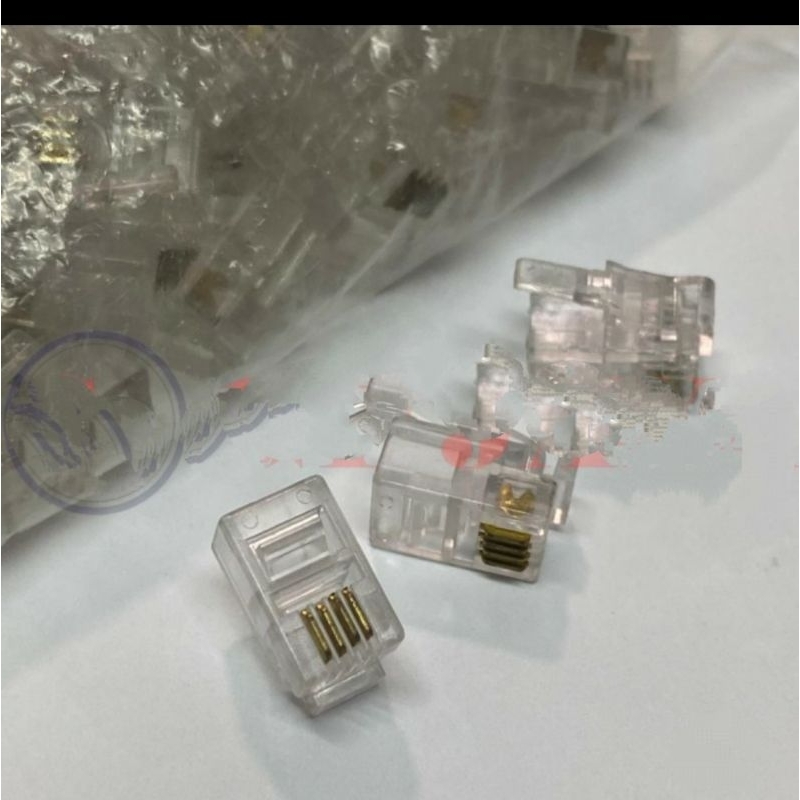 RJ9 PIN CONNECTOR TELEPHONE HEAD SPIRAL CABLE RJ 9 HANDLE 1 ชิ้น