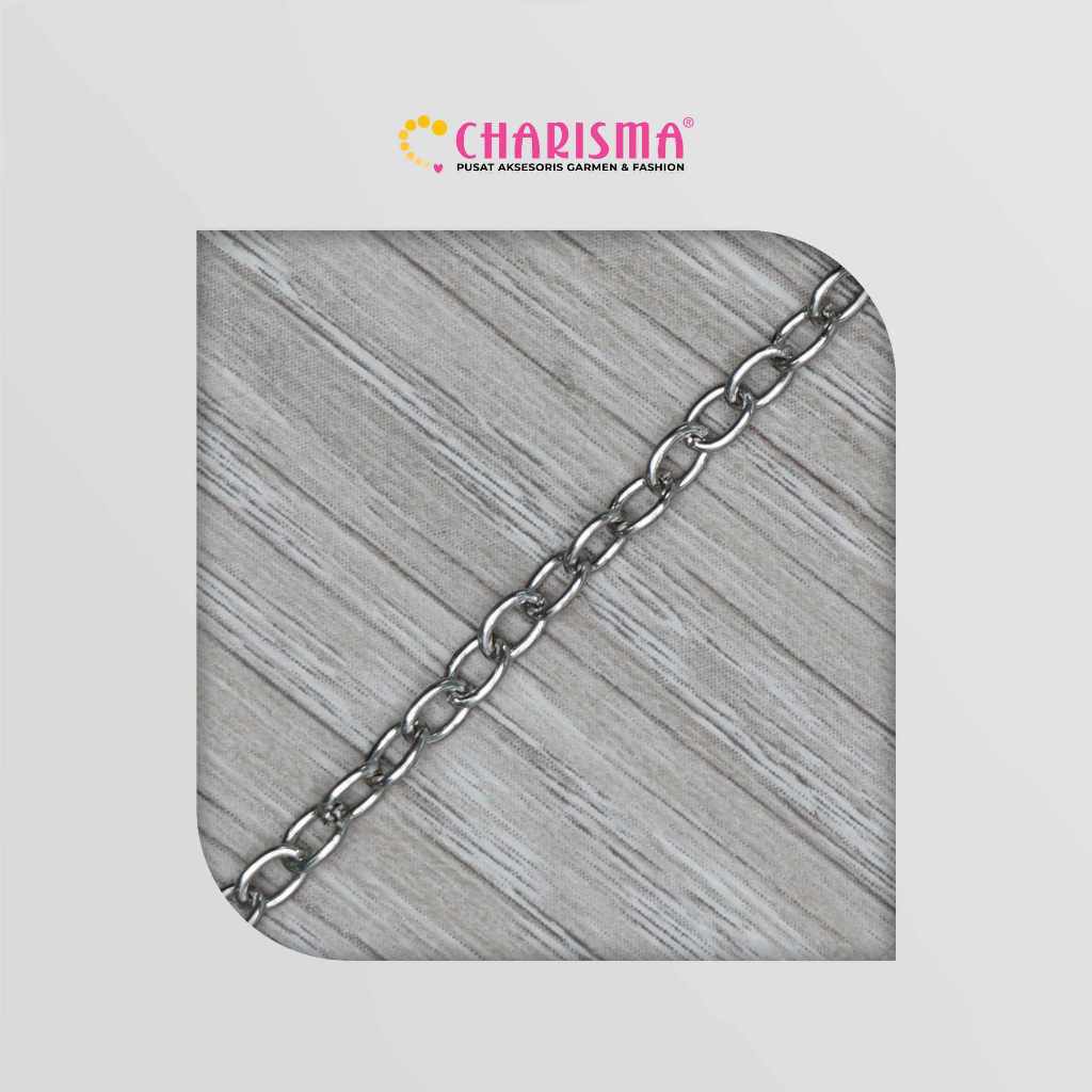 Charisma โซ่เหล็ก T-2402B/STL - อุปกรณ์เสริมโซ่เหล็ก / โซ่สร้อยคอมิเตอร์ DIY / ราคาต่อเมตร