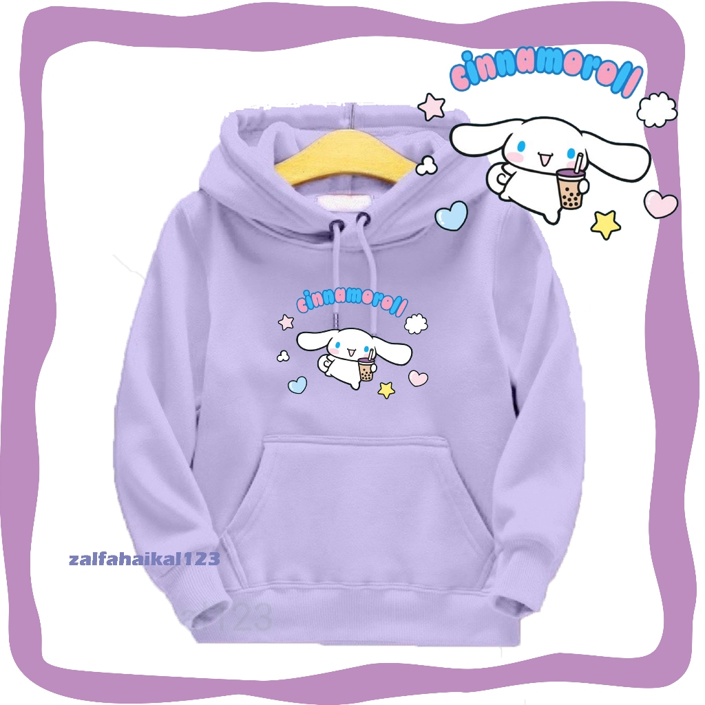 เสื้อแจ็กเก็ตกันหนาว มีฮู้ด ลาย Cinnamoroll น่ารัก สําหรับเด็กผู้หญิง และผู้ชาย อายุ 2 3 4 5 6 7 8 9 10 11 12 ปี