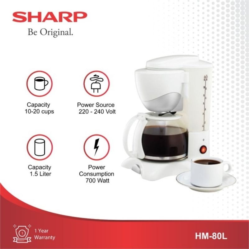 Sharp เครื่องชงกาแฟประเภท: HM-80L