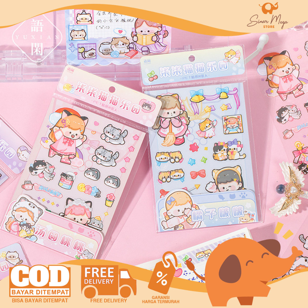 Chichi Cat Paradise Deco Stickers / Diary Deco Stickers / Cute Motif Stickers