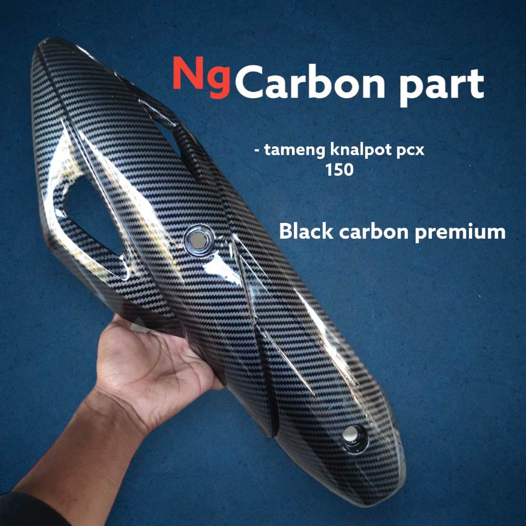 ฝาครอบท่อไอเสียคาร์บอน สีดํา สําหรับ Pcx 150