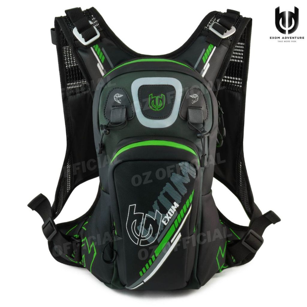 Hitam Exom - hydropack ASTRO กระเป๋าเป้สะพายหลัง 2224 - BL 08 hydropack Biker กระเป๋าเป้สะพายหลัง สีดํา แทรบาส วิบาก กระเป๋าจักรยาน