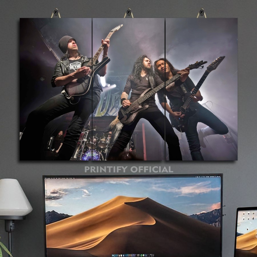 Dragonforce 45X30 Multipole Guitarist Band ตกแต่งห้อง | สินค้า Printify| Dragonforce Band ตกแต่งผนัง