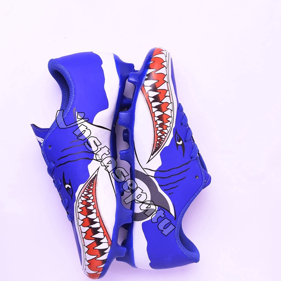 ☊↕⁑ Ortuseight Requin Blue Kids Football Shoes HIU Junior Football Shoes
