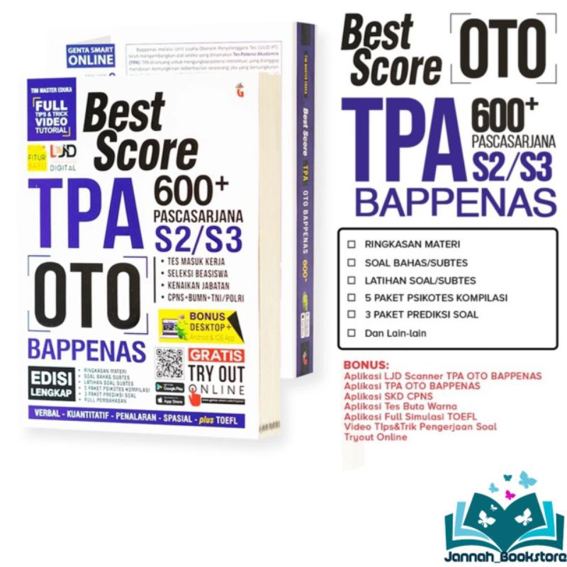 TPA BOOK - BEST SCORE TPA OTO BAPPENAS 600+