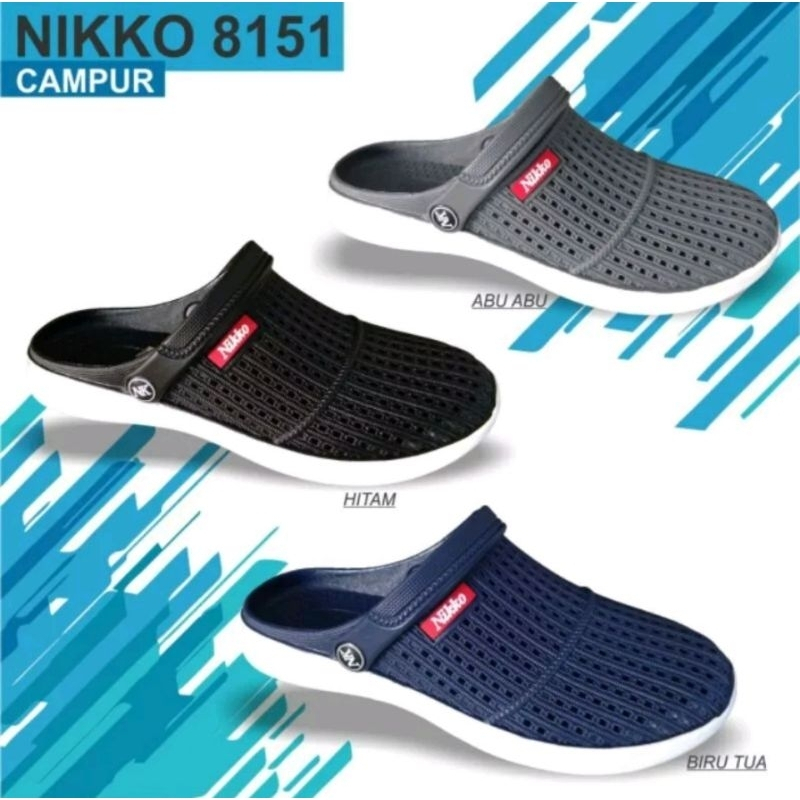 รองเท้าแตะ NIKKO 8151/8153 ตรวจสอบ NIKKO 8155 รุ่นล่าสุดของรองเท้าผู้ชาย SLOP รองเท้าแตะผู้ใหญ่ผู้ชา