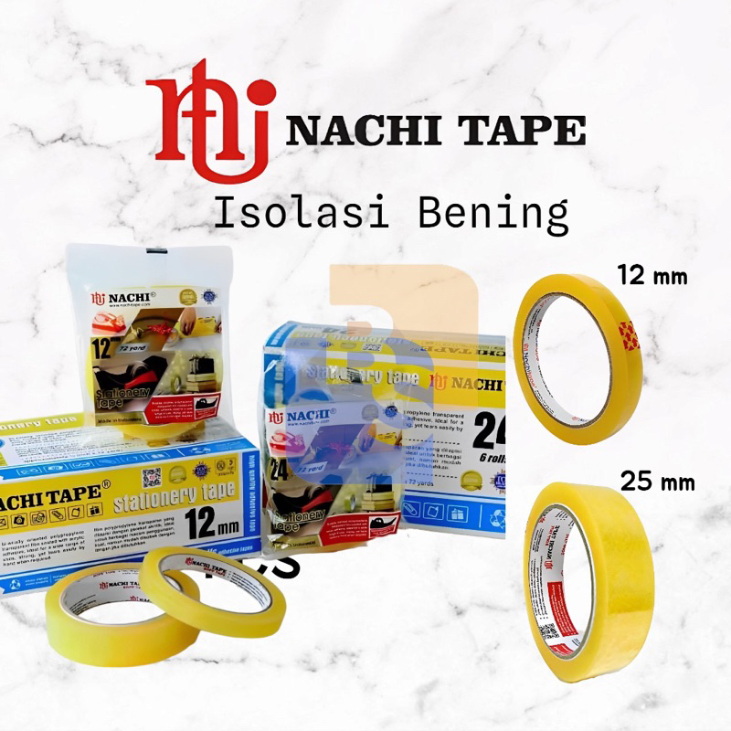 NACHI TAPE 12MM 72YARD (1/2 INCH) NACHI TAPE 25MM 72YARD (1 INCH)