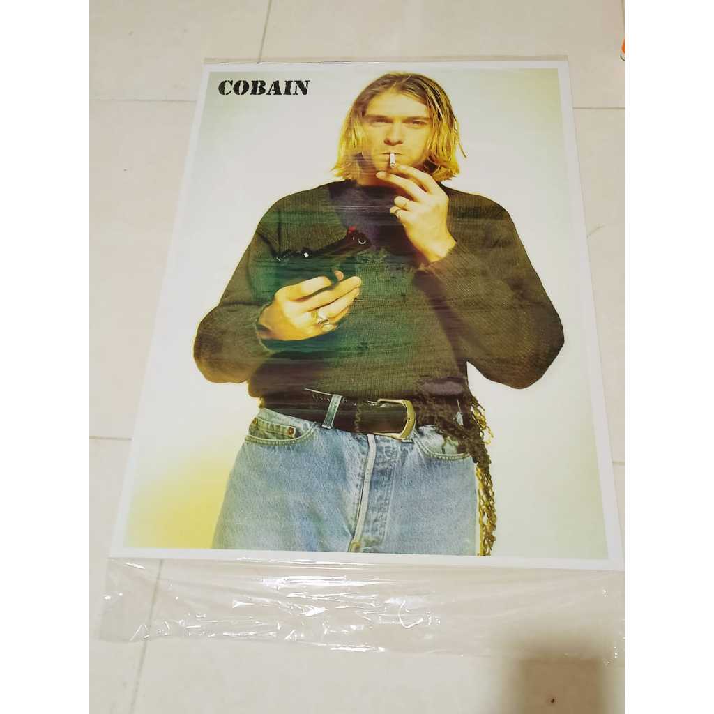 Nirvana kurt cobain sweater โปสเตอร์ขนาดจัมโบ้