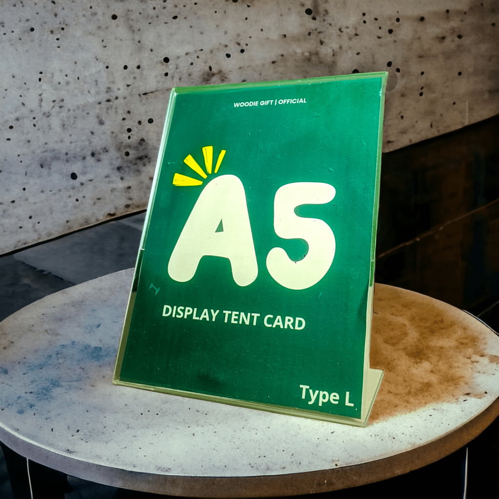 A5 ขนาด PORTRAIT MENU ที่ใส่กระดาษ BROCCURE DISPLAY TYPE L