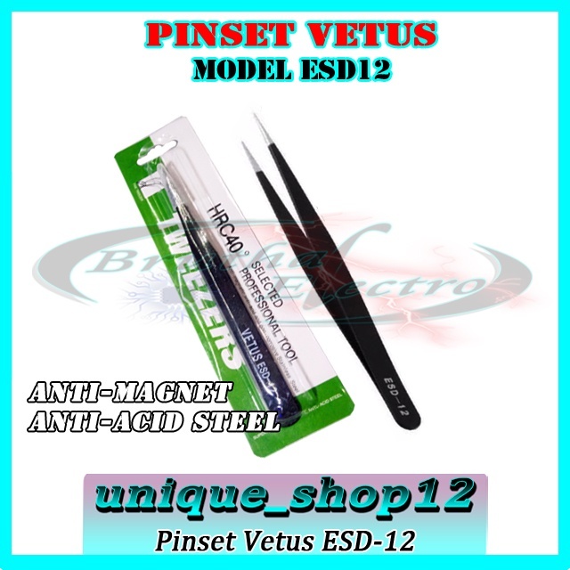 แหนบ Vetus Tweezer ESD-12 Straight Taper