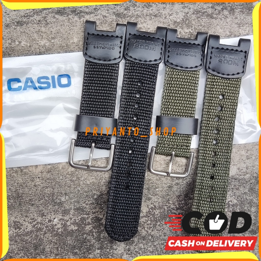 สายไนลอน/ผ้าใบสําหรับ Casio G-Shock SGW-100 SGW-200 SGW-100-1V SGW-100-1VDF PAS-400B GW-3000B GW-350