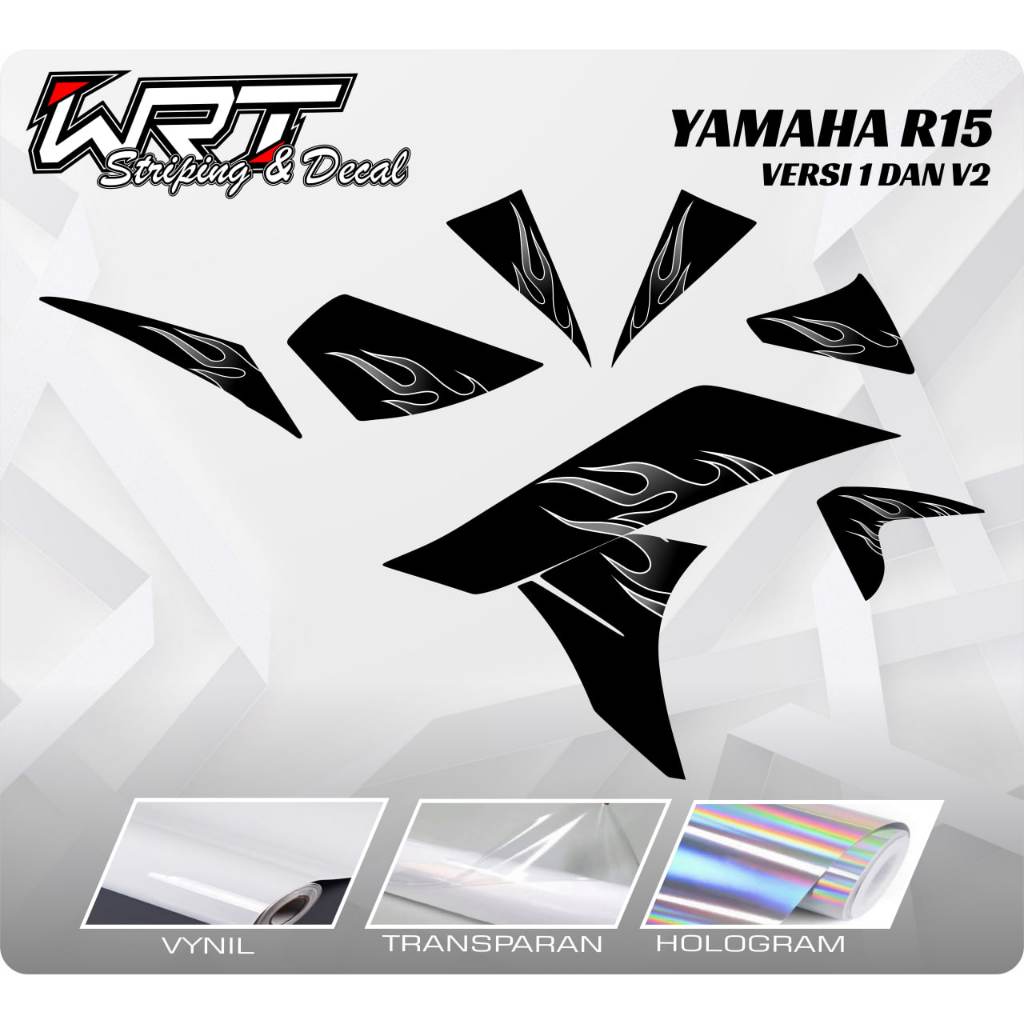 R15 Striping - R15 Decal - R15 Transparent Sticker - R15 Fire Sticker (V1 และ V2)