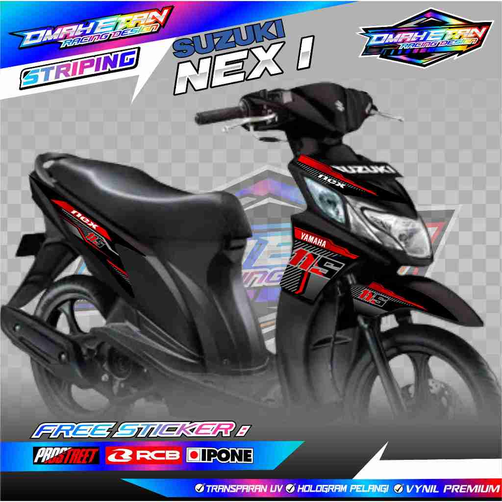 Suzuki NEX 1 รถจักรยานยนต ์ Variation STRIPING/STICKER LIST MOT0R SUZUKI NEX 1
