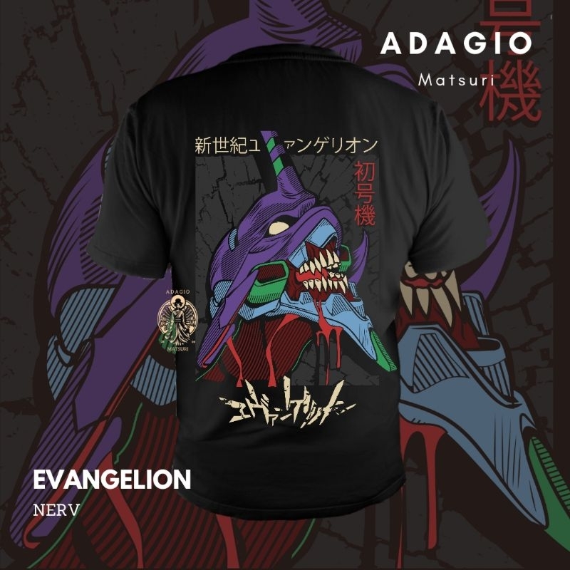 AdagioMatsuuri Evangelion Eva 01 เสื้อยืด/ Evangelion Eva 01 เสื้อยืด