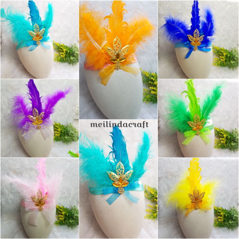 Feather HEAD DECORTATIONS FEATHER BANDANA CARNIVAL FEATHER ACCESSORIES CUSTOM COSPLAY สามารถใช้กับเด