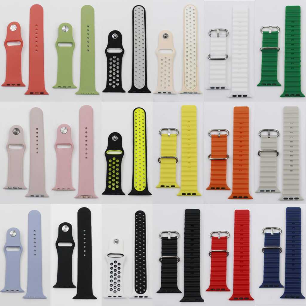 สายนาฬิกาสมาร์ทวอทช์ยาง T800 T900 Ultra T500 T55 ฯลฯ