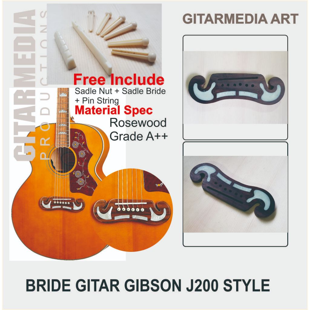 สะพานกีตาร์ gibson e200 - gibson j200