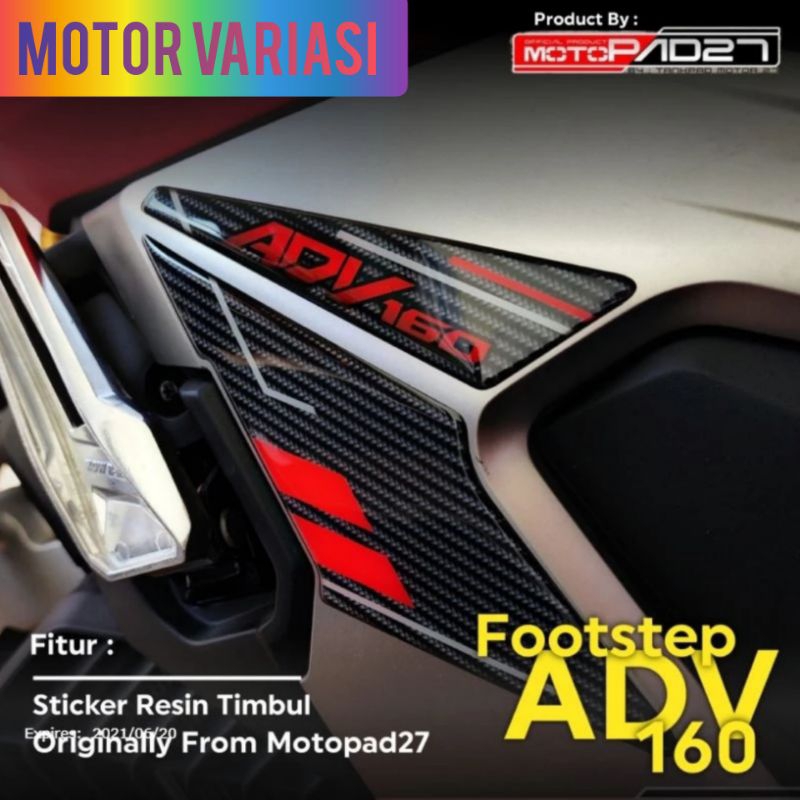 Adv 160 Footstep Sticker ADV 160 Footstep Sticker ADV 160 Resin Footstep Cover