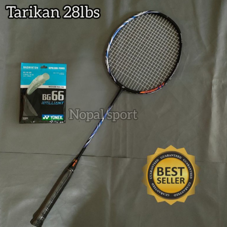 ADULT BADMINTON CKET 28 LBS BONUS BAG+GRIP