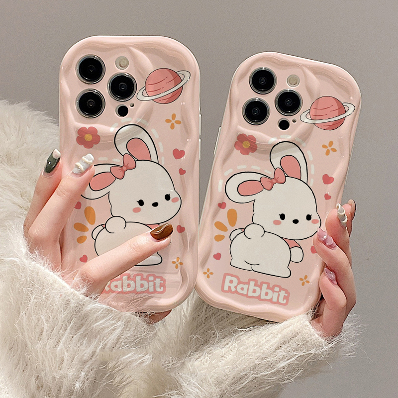 SOFTCASE SILICON CASING MELTING CLEAR SHOCKPROOF สีชมพู BUNNY สําหรับ XIAOMI REDMI 9 9A 9C 9T 10 4G 