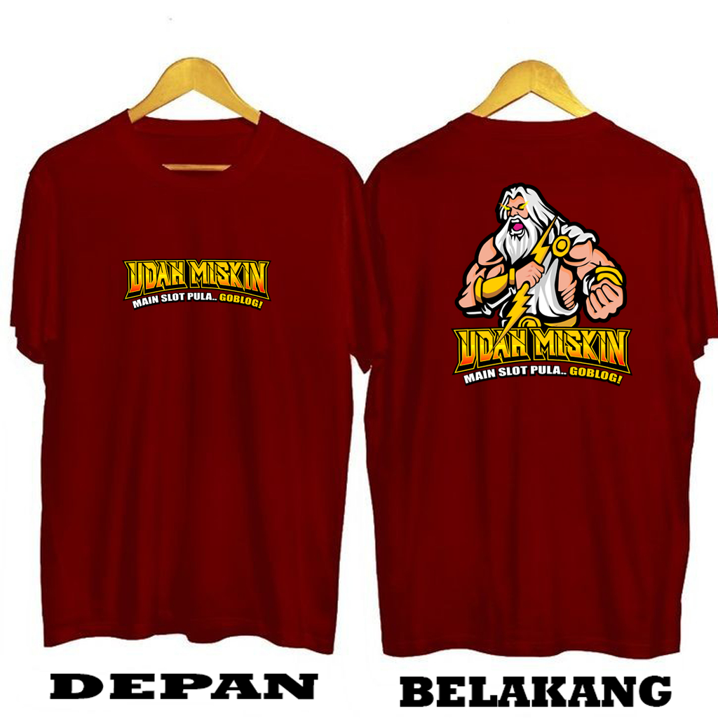 Distro T-Shirt Already Poor Main Slot Pula // Combed Cotton Top // Men& 39;s & เสื้อยืดผู้หญิง& 39;s
