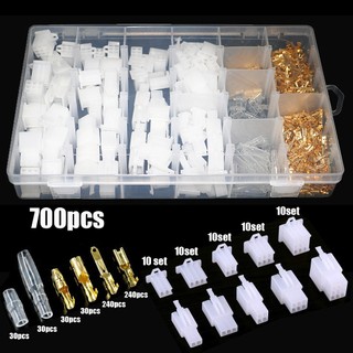 700PCS Soket Kabel Motor Mobil 2-9P Socket Soket Terminal Kuningan Kabel Listrik Otomotif Konektor Kabel