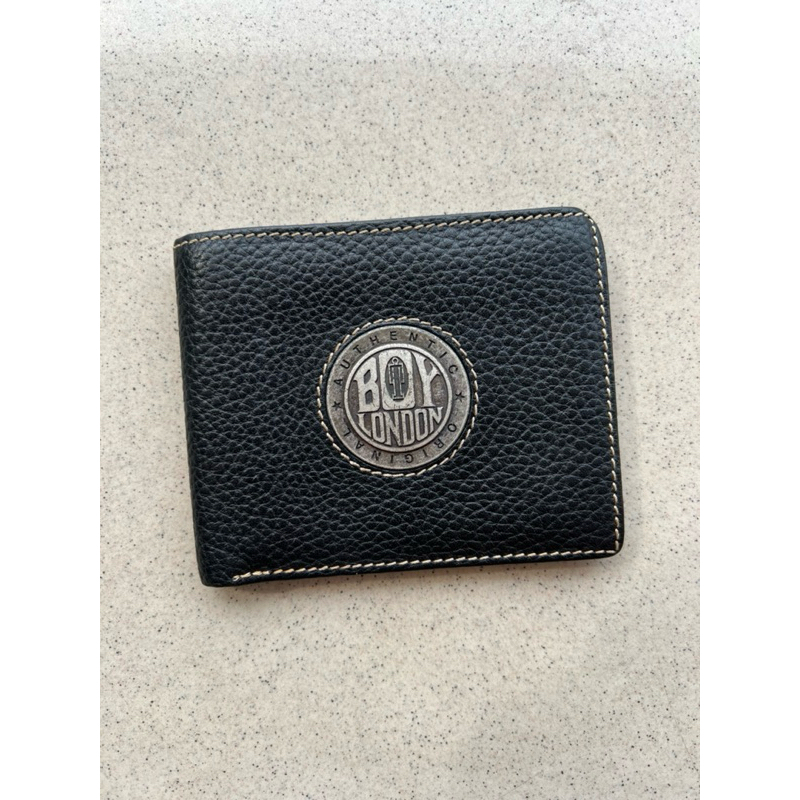 กระเป๋าสตางค์แบบพับได้ผู้ชาย Original Boy London - หนังแท้