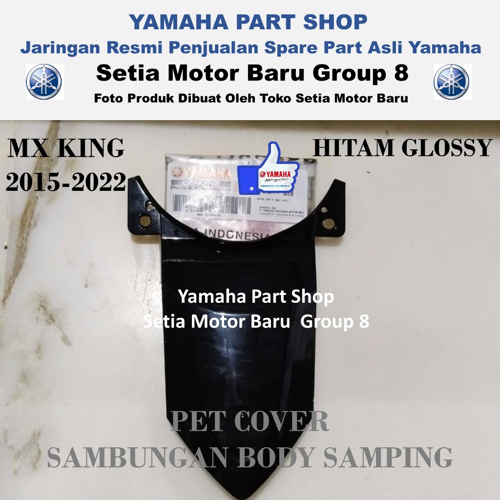 Hitam Pet Cover Body Connection Side Back Glossy Black MxKing Mx King Old Original Yamaha Surabaya