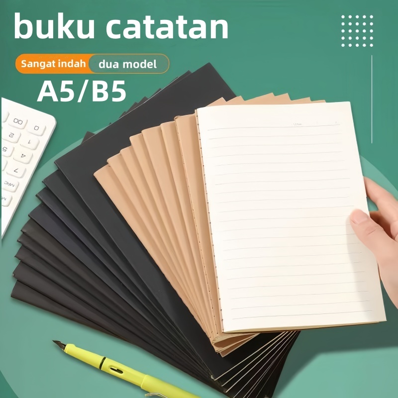 B5 หนังสือ/สมุดบันทึก a5/Craft A5/B5 Notebook 36 แผ่น มีซับใน/Grid/Blank -Yuan Mall