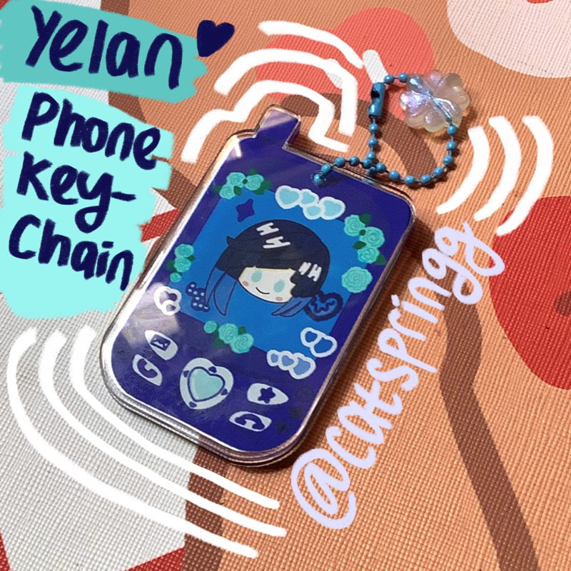 GANTUNGAN Genshin Impact Yelan Phone พวงกุญแจอะคริลิคโดย Catspringg | Yelan Genshin Impact พวงกุญแจอ