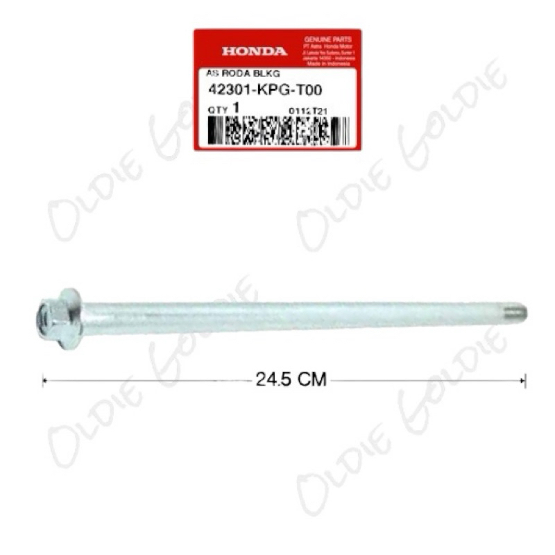 42301-KPG-T00 เพลาล้อหลัง ใบมีดใหม่