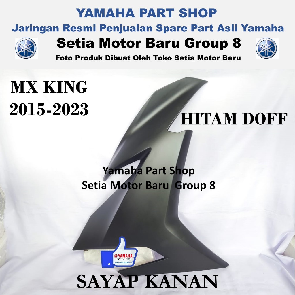 Hitam Legshield Wing Cover Black Doff Right Mxking Mx King Original Yamaha Surabaya