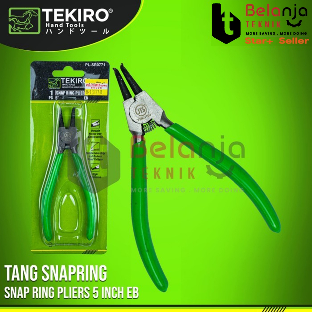 Tekiro Snap Ring คีม EB 5 "Bent Open Snap Ring คีม 5 INCH 5 IN
