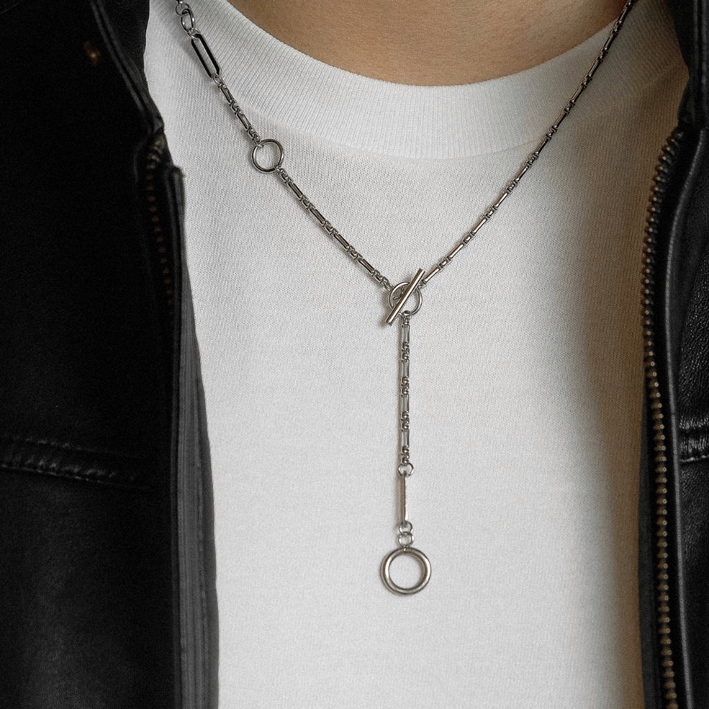 Arnaé Archive Toggle Wrap สร้อยคอ Unisex Premium 316L สแตนเลสสร้อยคอป้องกันสนิม