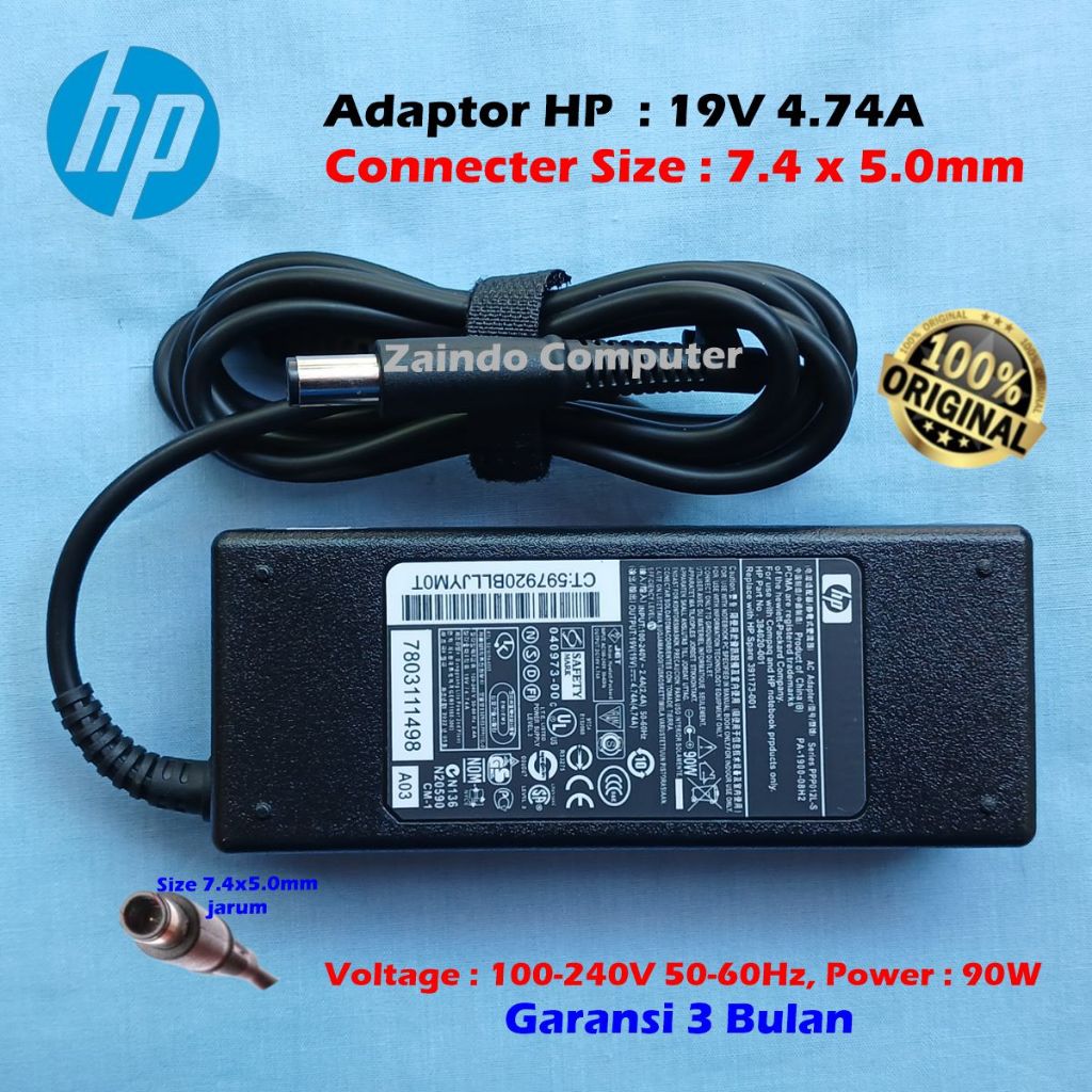 HP 19V 4.74A (7.4*5.0) HP COMPAQ ADAPTER NEEDLE 2210B 2510P 2530P 2730P 2740P 2710P 2230S 4415S 4720