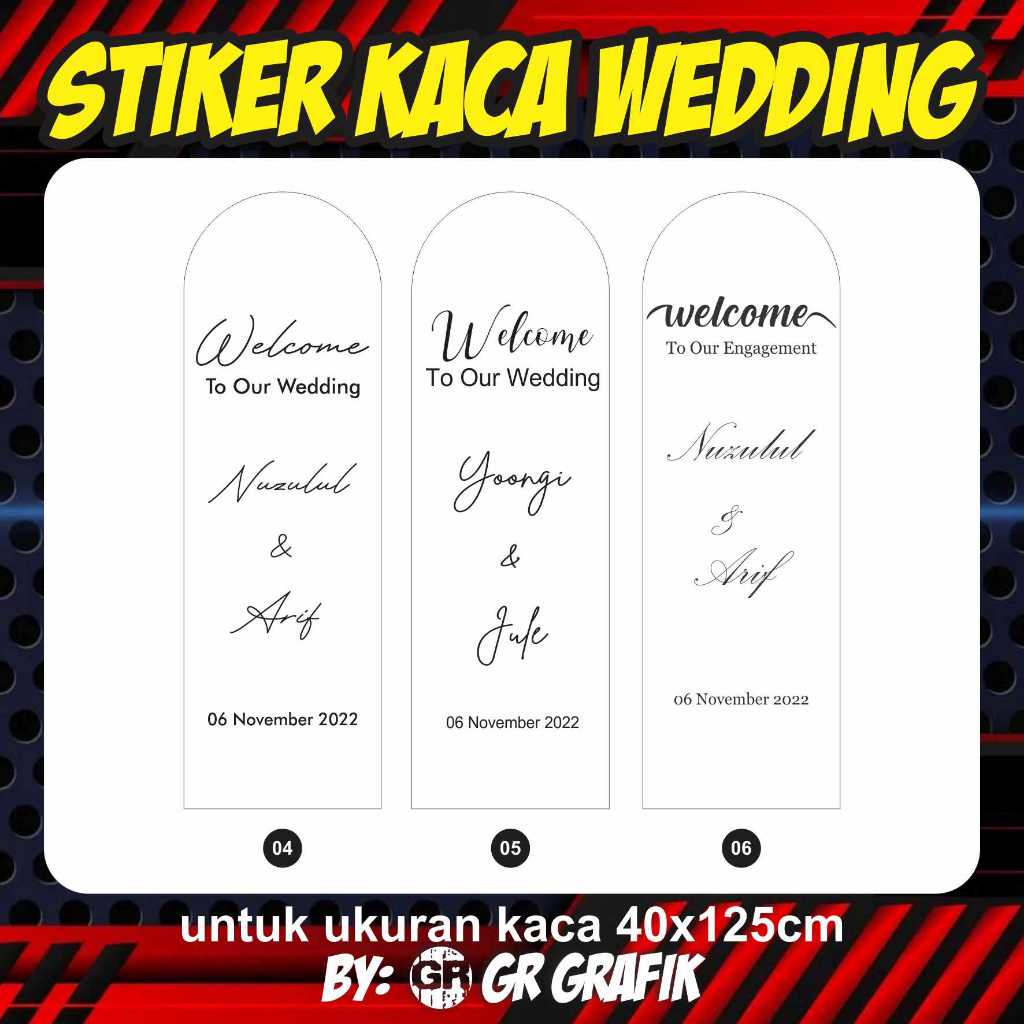 ตัดสติ๊กเกอร์ป้ายยินดีต้อนรับ 40 x 125 / ตกแต่งข้อเสนอ / ป้ายไม้ / ป้ายแต่งงาน / ปาร์ตี้