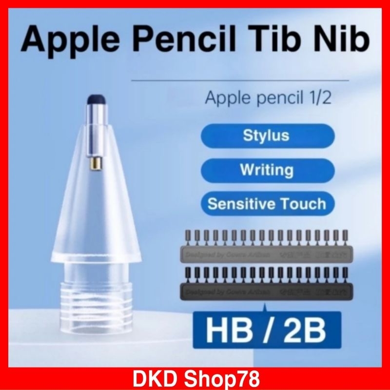 Tip Nib STYLUS 1 ชิ ้ น HB +2B ใช ้ งานร ่ วมกับ Apple Pencil Gen 1 &amp; 2 PREMIUM