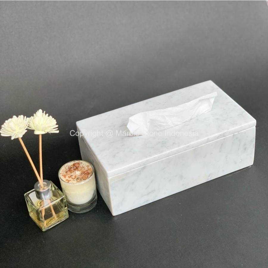 CARARA TISSUE HOLDER | MARBLE CARARA HANDCRAFT CARARA IMPORT