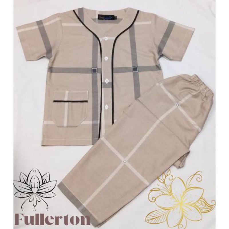 Katun ชุดนอนเด็กลาย Fullerton ไร้คอปก วัสดุผ้าฝ้ายพรีเมี่ยม