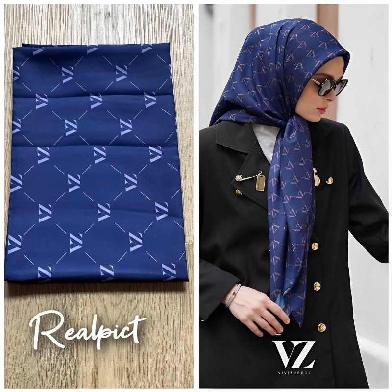 Hijab Hijab Square Hijab Premium Motif VZ Laser Cut (110cm* 110cm)