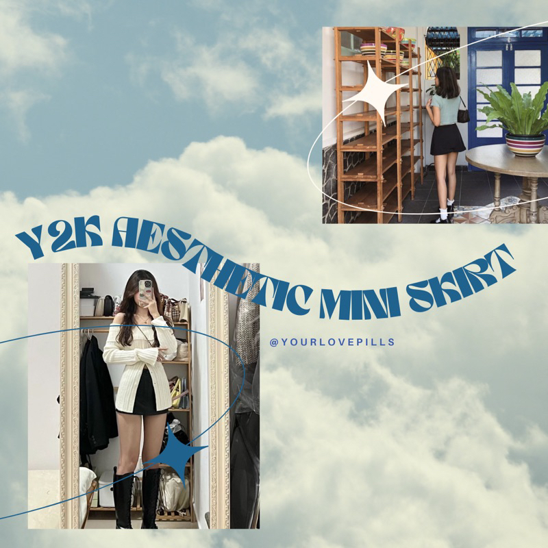 กระโปรงสั้น Y2k // อ่านคําอธิบาย!