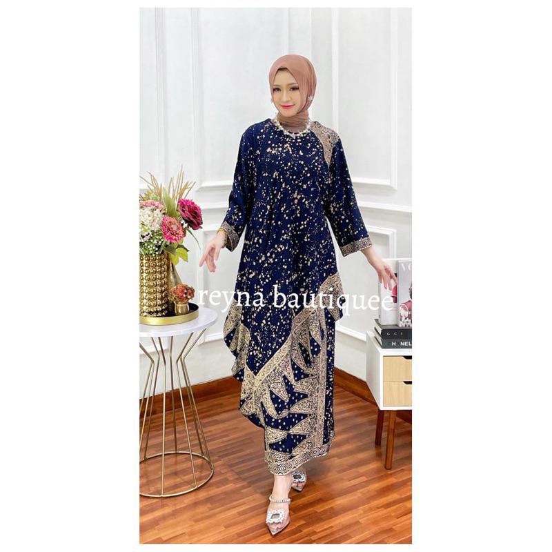 NAVY WAJIK DRESS SET