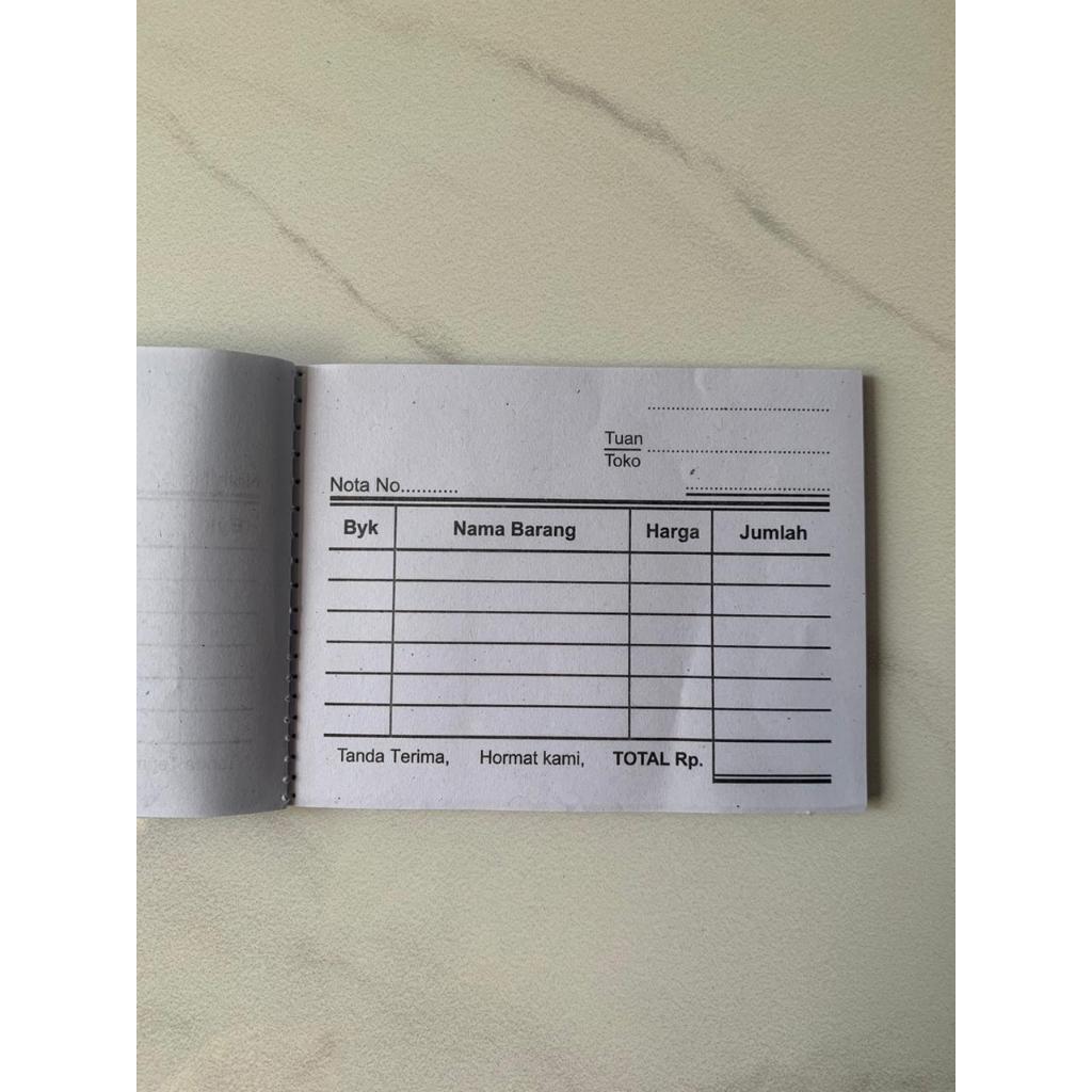 MINI CASH NOTE 1 PLY, LANDSCAPE DESIGN, SMALL HVS CASH NOTE 1/8 FOLIO