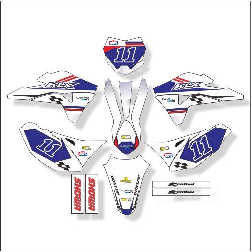 Gordon Decal Sticker - 11white สีฟ้า