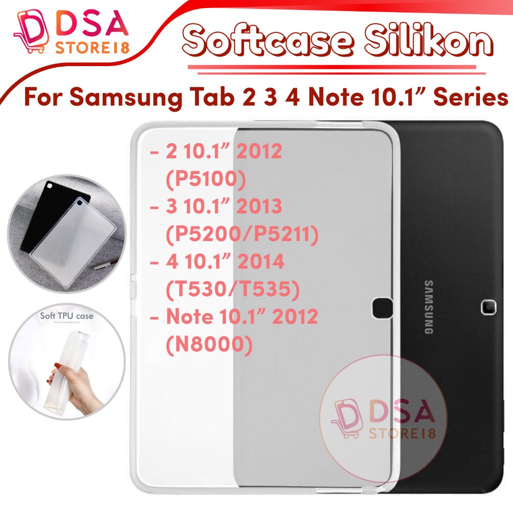 Hitam เคสโทรศัพท์มือถือแบบนิ่ม Tpu บางมาก สําหรับ Samsung Tab 2 3 4 Note 10.1 นิ้ว Tab 2 3 4 Note 10.1 นิ้ว 2012 2013 2014 GT-P5100 P5200 P5211 T530 T535 N8000 Tab 2 3 4 Note 10.1 นิ้ว เคสยางซิลิโคน สีดําใส